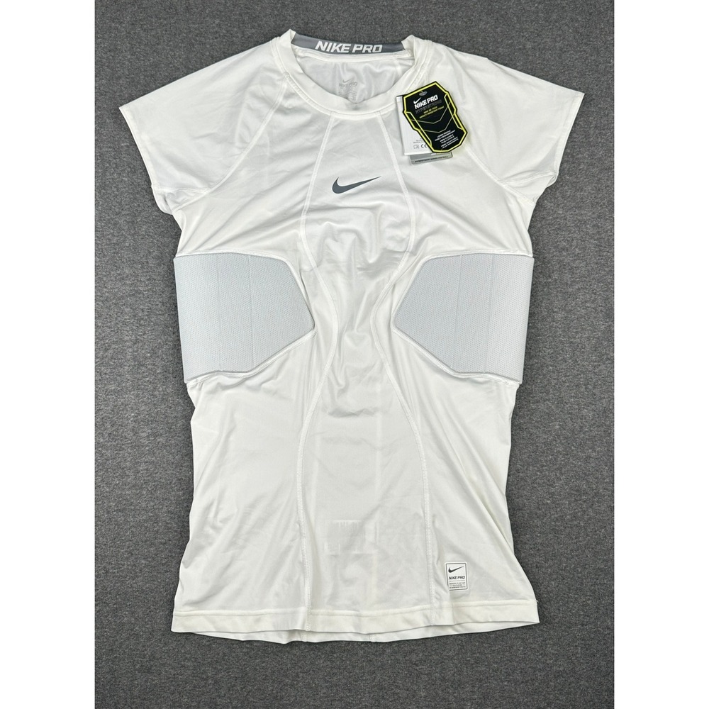 Nike Pro Hyperstrong Core Padded Football Shirt White 806900-100 Mens XL NWT